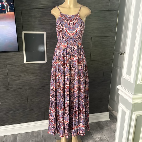 Abel the label Maxi Multicolored Tiered Spaghetti Strap Sundress - Picture 1 of 5